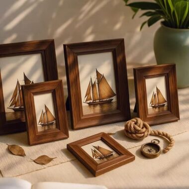 American vintage luxury solid wood wall and desktop frame