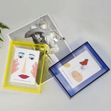 Colored transparent acrylic wedding decorative picture frame