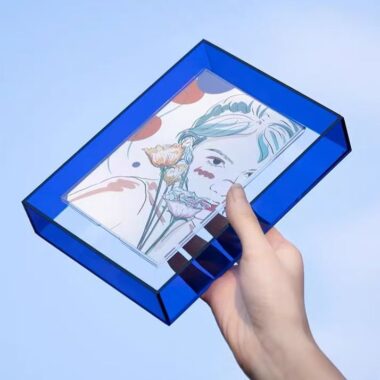 Colored transparent acrylic wedding decorative picture frame