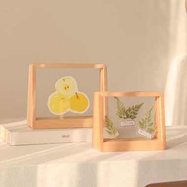 Minimalist creative 3D solid wood desktop picture frame