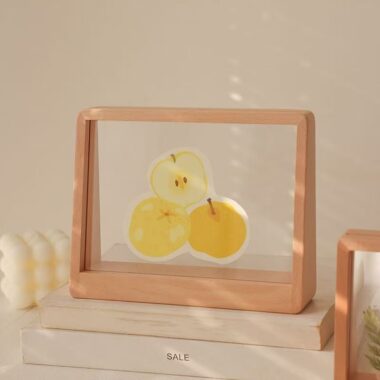 Minimalist creative 3D solid wood desktop picture frame