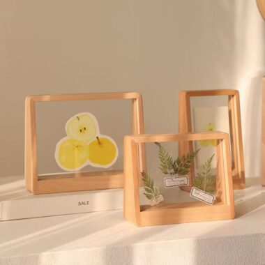 Minimalist creative 3D solid wood desktop picture frame