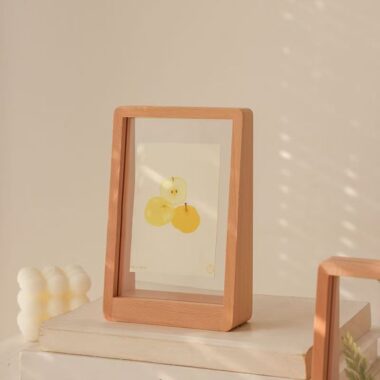 Minimalist creative 3D solid wood desktop picture frame