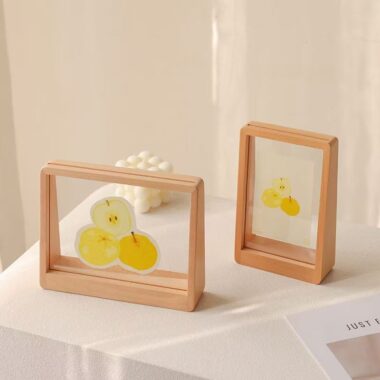 Minimalist creative 3D solid wood desktop picture frame