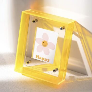 Creative transparent colored acrylic frame for modern display