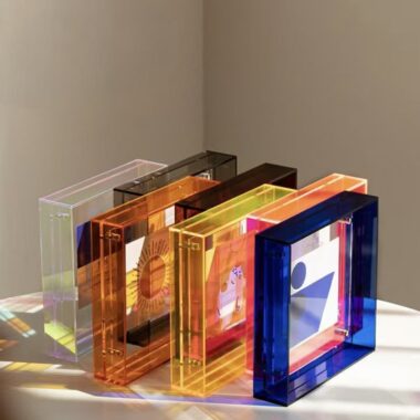 Creative transparent colored acrylic frame for modern display