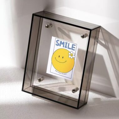Creative transparent colored acrylic frame for modern display