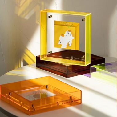 Creative transparent colored acrylic frame for modern display