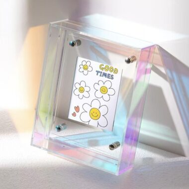 Creative transparent colored acrylic frame for modern display