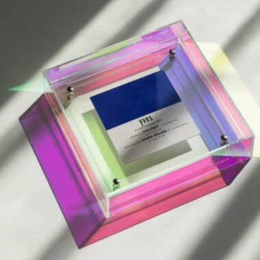 Creative transparent colored acrylic frame for modern display