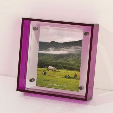 Creative transparent acrylic desktop frame for modern display