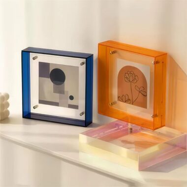 Creative transparent acrylic desktop frame for modern display