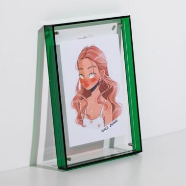 Custom transparent color acrylic frame for desktop and wall use