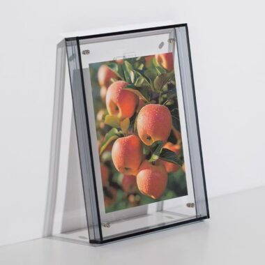 Custom transparent color acrylic frame for desktop and wall use