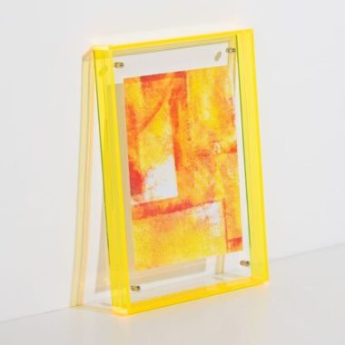 Custom transparent color acrylic frame for desktop and wall use