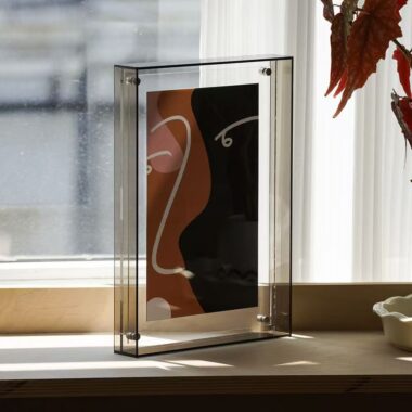 Custom acrylic frame for desktop and wall advertising poster display