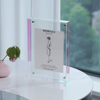 Custom acrylic frame for creative photos and poster display