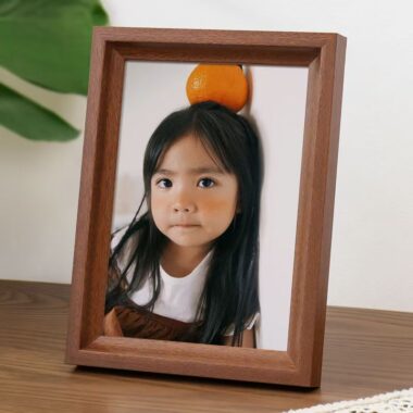 Custom solid wood desktop picture frame for interior décor