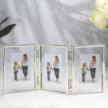 Custom foldable modular minimalist metal picture frame display