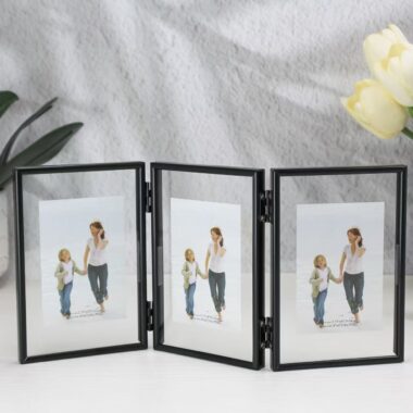 Custom foldable modular minimalist metal picture frame display