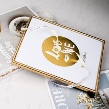 Custom gold luxury minimalist metal picture frame display