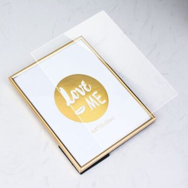 Custom gold luxury minimalist metal picture frame display