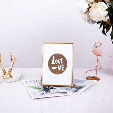 Custom gold luxury minimalist metal picture frame display