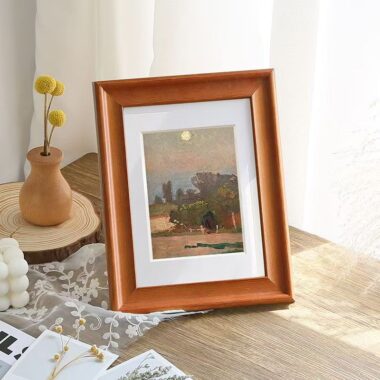 Custom wooden frame for bedroom tabletop and wall-mounted décor