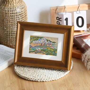 Custom wooden frame for bedroom tabletop and wall-mounted décor