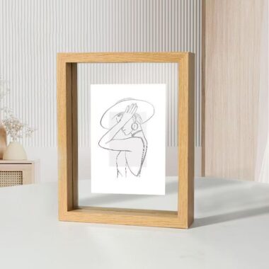 Minimalist solid wood picture frame for modern natural décor