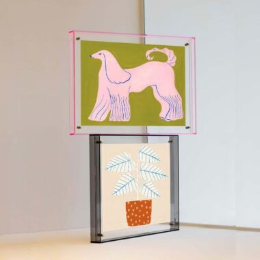 Custom transparent colored acrylic frame for modern display