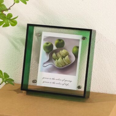 Custom transparent colored acrylic frame for creative display