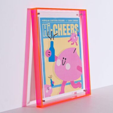 High-quality colored acrylic frame for modern desktop display