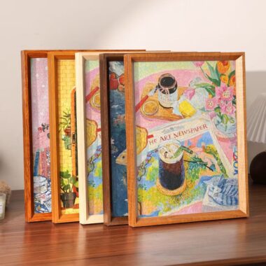 Custom home bedroom wall-mounted solid wood picture frame