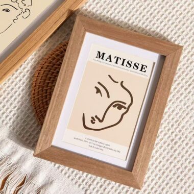 Indoor solid wood picture frame for desktop and wall display