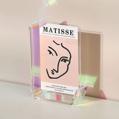 L-shaped double-sided transparent colored acrylic display frame