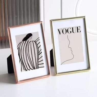 Luxury double-sided transparent metal frame for modern décor