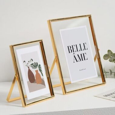 Luxury double-sided transparent metal frame for modern décor