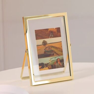 Luxury double-sided transparent metal frame for modern décor