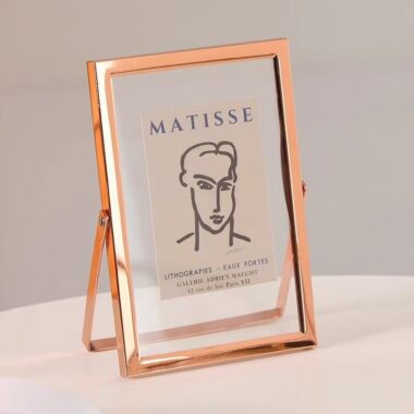 Luxury double-sided transparent metal frame for modern décor