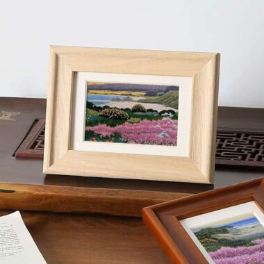 Minimalist wooden desktop frame for study and bedroom décor