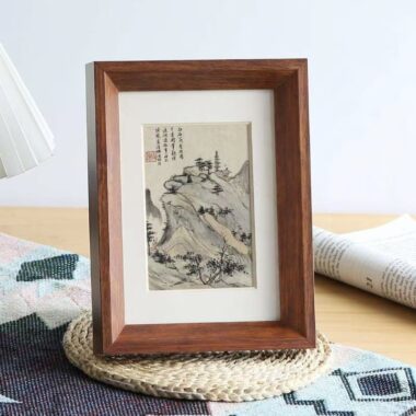 Minimalist wooden desktop frame for study and bedroom décor