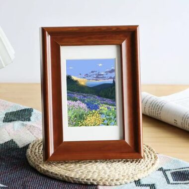 Minimalist wooden desktop frame for study and bedroom décor