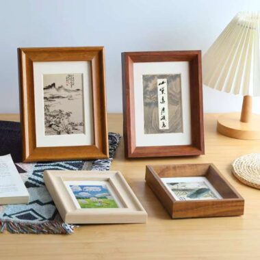 Minimalist wooden desktop frame for study and bedroom décor