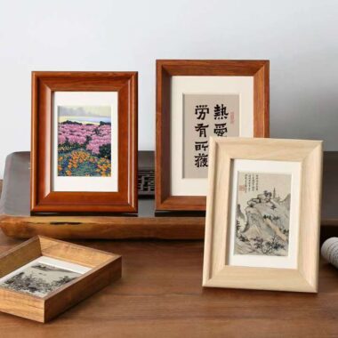 Minimalist wooden desktop frame for study and bedroom décor