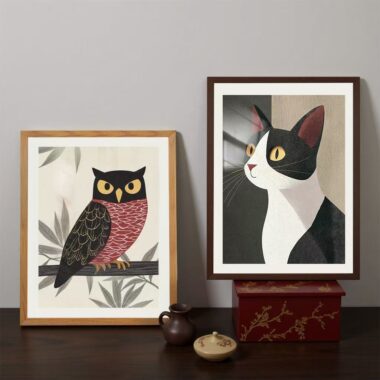 Custom minimalist multi-size solid wood picture frame design