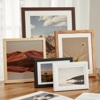 Custom minimalist multi-size solid wood picture frame design