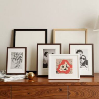Custom minimalist multi-size solid wood picture frame design