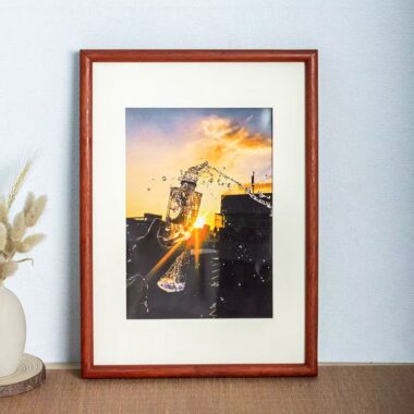 Minimalist custom solid wood wall-mounted picture frame décor