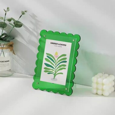 Modern transparent acrylic frame with creative colored edging